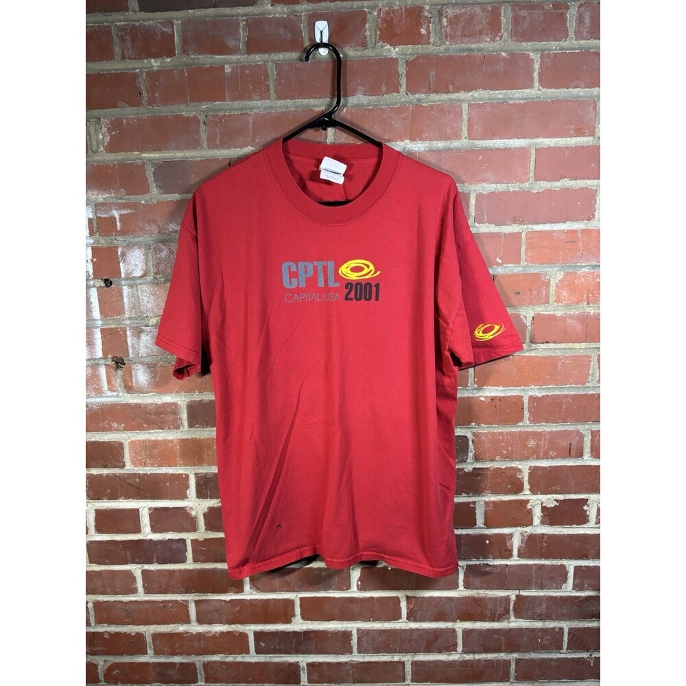 Vintage Capital Skateboarding CPTL 2001 Red Short Sleeve Shirt Adult XL